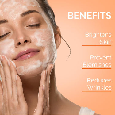 Jovees Herbal Papaya Face Wash For Glowing and Clear Skin with Papaya & Bilberry fruit Ext | Gentle Cleanser For Brightens Skin, Removes Pigmentation & Dark Spots | Suitable For All Skin Types - 300ml